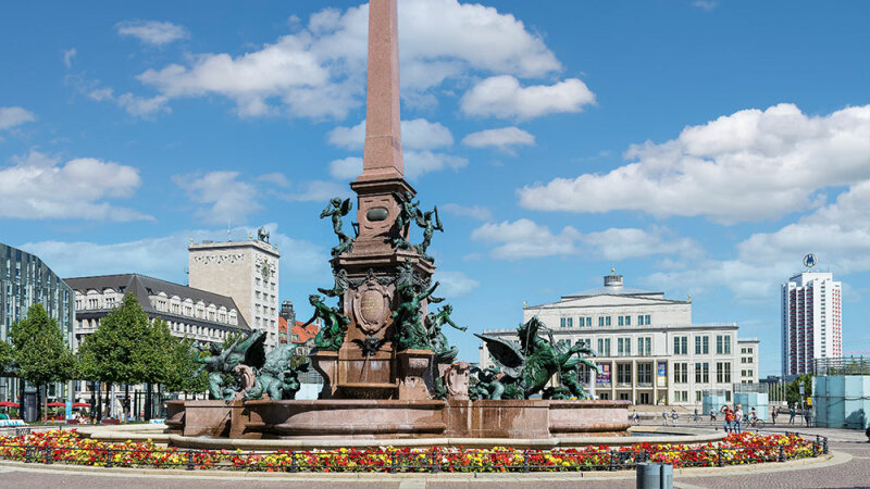 Mende Fountain on Augustusplatz, Leipzig